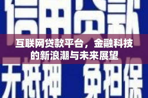 石泉互联网贷款平台，金融科技的新浪潮与未来展望